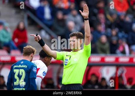 UTRECHT, NIEDERLANDE - 21. JANUAR: Schiedsrichter Joey Kooij während des Eredivisie-Spiels zwischen FC Utrecht und PSV Eindhoven in de Galgenwaard am 21. Januar 202 Stockfoto