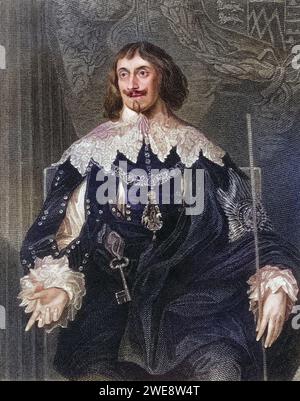 Philip Herbert 4. Earl of Pembroke, 1. Graf von Montgomery, 1584-1650. Englischer Höfling. Aus dem Buch Lodges British Portraits, veröffentlicht 1823., Historisch, digital restaurierte Reproduktion von einer Vorlage aus dem 19. Jahrhundert, Datum nicht angegeben Stockfoto