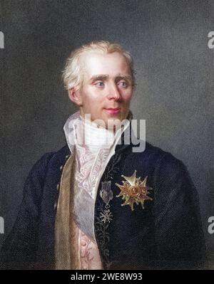 Pierre Simon Laplace Marquis de Laplace, 1749-1827 alias Comte de Laplace 1806-17. Französischer Mathematiker, Astronom und Physiker. Aus dem Buch Galerie der Porträts, veröffentlicht 1833., historisch, digital restaurierte Reproduktion von einer Vorlage aus dem 19. Jahrhundert, Datum nicht angegeben Stockfoto