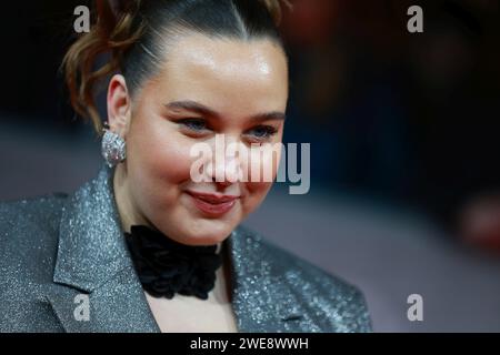 23. Januar 2024, Berlin, Bezirk Charlottenburg, Deutschland: Berlin: Uraufführung von „eine Million Minuten“ im Zoopalast. (Kreditbild: © Simone Kuhlmey/Pacific Press via ZUMA Press Wire) NUR REDAKTIONELLE VERWENDUNG! Nicht für kommerzielle ZWECKE! Stockfoto
