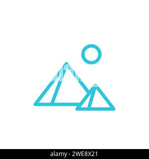 Symbol der antiken Pyramiden. Aus blauer Symbolgruppe. Stock Vektor