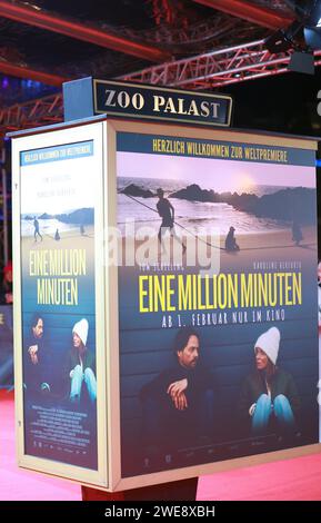 23. Januar 2024, Berlin, Bezirk Charlottenburg, Deutschland: Berlin: Uraufführung von „eine Million Minuten“ im Zoopalast. (Kreditbild: © Simone Kuhlmey/Pacific Press via ZUMA Press Wire) NUR REDAKTIONELLE VERWENDUNG! Nicht für kommerzielle ZWECKE! Stockfoto
