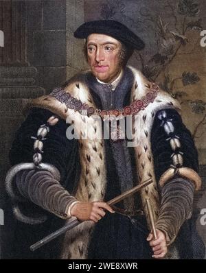 Thomas Howard, 3. Herzog von Norfolk, Graf von Surrey, Graf Marschall, 1473-1554 englischer Tudor-Politiker, der unter Heinrich VIII hohe Ämter bekleidet. Aus Lodges British Portraits, veröffentlicht 1823. , Historisch, digital restaurierte Reproduktion von einer Vorlage aus dem 19. Jahrhundert, Datum nicht angegeben Stockfoto