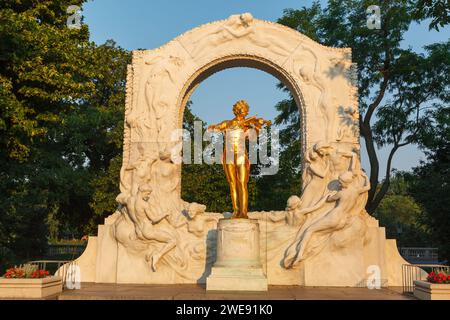 Johann Strauss Denkmal Burggarten Wien Österreich Stockfoto