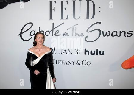 Diane Lane bei der Premiere der FX Serie „Fehd: Capote vs. The Swans“ im Museum of Modern Art New York, 23.01.2024 Stockfoto