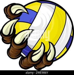 Claw Softball Baseball Ball Dragon Monster Hand Stock Vektor