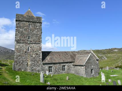 St. Clemens Kirche in Rodel, South Harris, Schottland Stockfoto