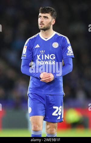 Leicester, Großbritannien. Januar 2024. Leicester City Stürmer Thomas Cannon während des SKY Bet EFL Championship Matches von Leicester City FC gegen Ipswich Town FC im King Power Stadium, Leicester, England, Großbritannien am 22. Januar 2024 Credit: Every Second Media/Alamy Live News Stockfoto