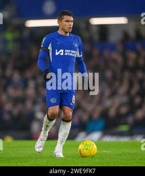 23. Januar 2024: Chelsea gegen Middlesbrough – Halbfinale des EFL Cup – Stamford Bridge. Chelsea's Thiago Silva in Aktion. Bild : Mark Pain / Alamy Live News Stockfoto