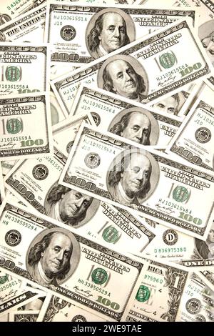 Dollarscheine, Banknoten, 100 er, 100 Dollar Banknoten, USD, US-Dollar, Stockfoto