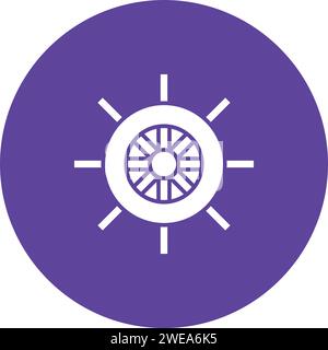 Vektorbild des Symbols „Boat's Wheel“. Stock Vektor