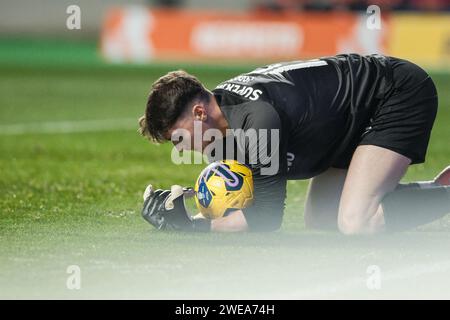 Leiria, Portugal. Januar 2024. Leiria, 23/2024 - Fußball, Finale Four Allianz CUP 2023/24: Das Leiria Municipal Stadium war Austragungsort des ersten Halbfinalspiels zwischen SC Braga und Sporting CP. Franco Israel. (Nuno Brites/Global Imagens) Credit: Atlantico Press/Alamy Live News Stockfoto