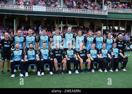 24. Januar 2024; Sydney Cricket Ground, Sydney, NSW, Australien: Big Bash T20 League Finale, Sydney Sixers gegen Brisbane Heat; Brisbane Heat Team Foto Stockfoto