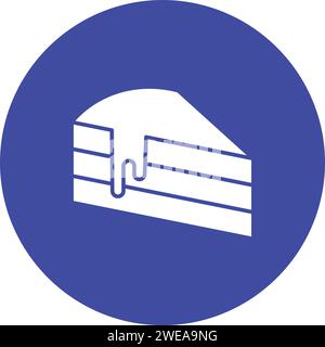 Schokoladenkuchen-Symbol-Vektorbild. Stock Vektor
