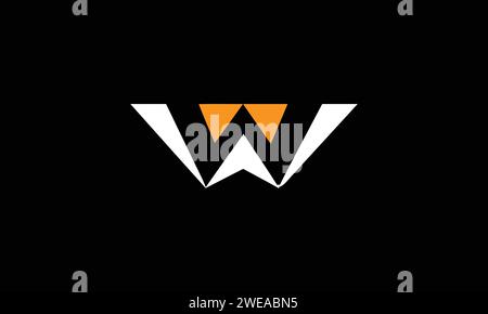 WW MM Letter Logo Design Vektorvorlage Stock Vektor