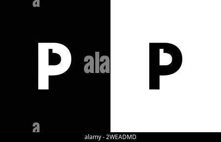 Abbildung der Designvorlage für das pb-Logo Stock Vektor