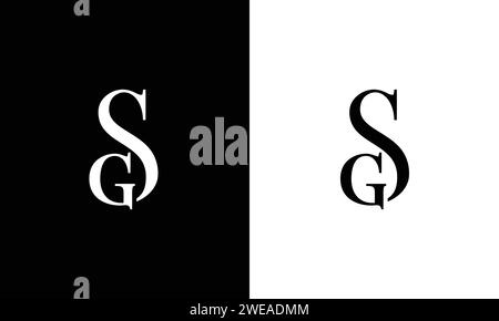 SG GS Logo Anfangsbuchstaben Design Vektor Stock Vektor