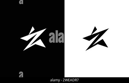 Minimales innovatives AZ-Logo und ZA-Logo Stock Vektor