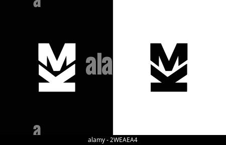 Buchstabenbuchstaben Initialen Monogramm-Logo KM, MK, K und M Stock Vektor