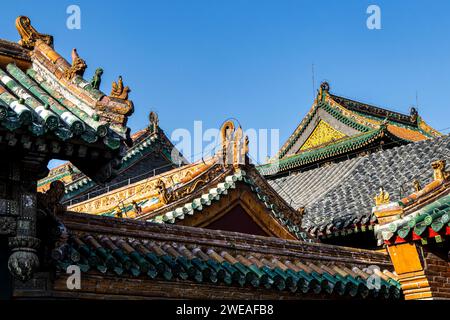 Kaiserpalast, Liaoning, Volksrepublik China, Shenyang, UNESCO-Weltkulturerbe, Architektur, erster Qing-Kaiser Stockfoto