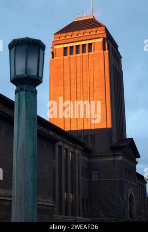 Cambridge University Library Tower - Giles Gilbert Scott Gebäude - Cambridge, England Großbritannien Stockfoto