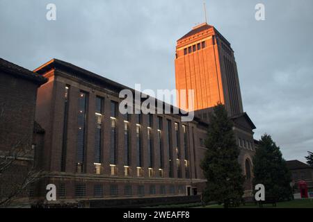 Cambridge University Library Tower - Giles Gilbert Scott Gebäude - Cambridge, England Großbritannien Stockfoto