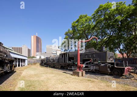 Ostafrikanische Eisenbahnen, Beyer Peacock Co. Lokomotive im Nairobi Railway Museum, Nairobi, Kenia, Afrika Stockfoto