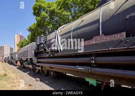 Ostafrikanische Eisenbahnen, Mount Shengena, Beyer Peacock Co. Lokomotive im Nairobi Railway Museum, Nairobi, Kenia, Afrika Stockfoto