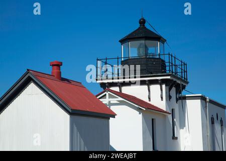 Punkt Nr. Leuchtturm, Punkt-No-Point Park, Hansville, Washington Stockfoto