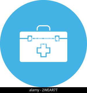 Vektorbild des erste-Hilfe-Verbandskastens. Stock Vektor