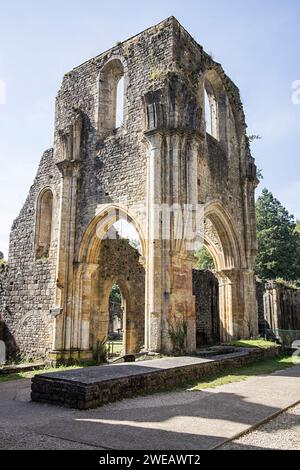 Eine ruinierte Abtei in Orval, Belgien Stockfoto