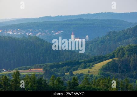 Königsschloss Krivoklat, Mittelböhmen, Tschechische Republik Stockfoto