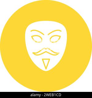 Vektorbild des Symbols „Hackermaske“. Stock Vektor