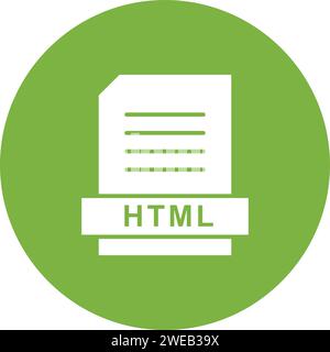 HTML-Symbolvektorbild. Stock Vektor