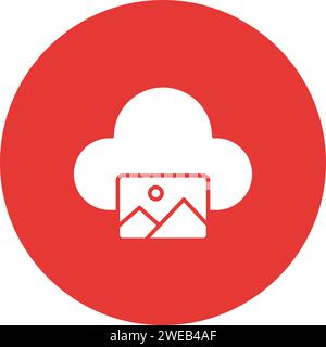 Bilder auf Wolkensymbol-Vektorbild. Stock Vektor