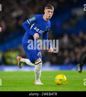 23. Januar 2024: Chelsea gegen Middlesbrough – Halbfinale des EFL Cup – Stamford Bridge. Chelsea's Cole Palmer in Aktion. Bild : Mark Pain / Alamy Live News Stockfoto