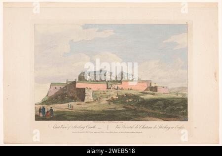 Blick auf Stirling Castle, Robert Sayer, nach Paul Sandby, 1753, nummeriert oben rechts: 4. Herausgeber: Londonpublisher: Londonprint Maker: Great Britain Paper. Aquarell (Farbe) Ätzen / Pinsel Burg Stirling Castle Stockfoto