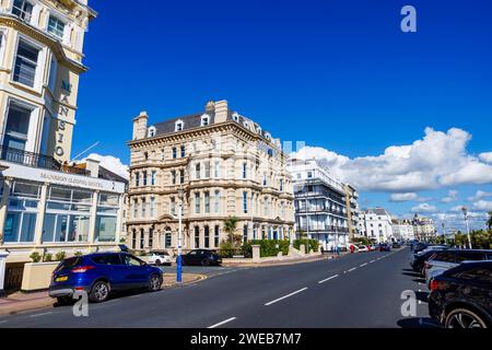 Victorian Chatsworth Hotel in Grand Parade, ein historisches Gebäude an der Strandpromenade in Eastbourne, East Sussex, einem Resort an der Südostküste Stockfoto