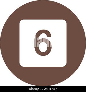 Vektorbild mit sechs Symbolen für Schlüsselkappen. Stock Vektor