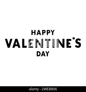 Vektor-Text von Happy Valentine Day. Hintergrund mit Liebestypografie. Text für Grußkarte, Logo, Verkauf, Produkt Stock Vektor