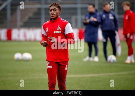 KÖLN, 24. JANUAR 2024: Justin Diehl, Praxis 1. FC Köln in Geissbockheim Stockfoto