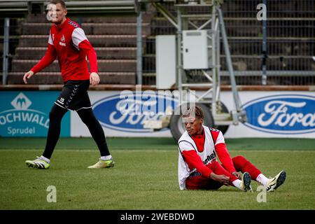 KÖLN, 24. JANUAR 2024: Justin Diehl, Praxis 1. FC Köln in Geissbockheim Stockfoto