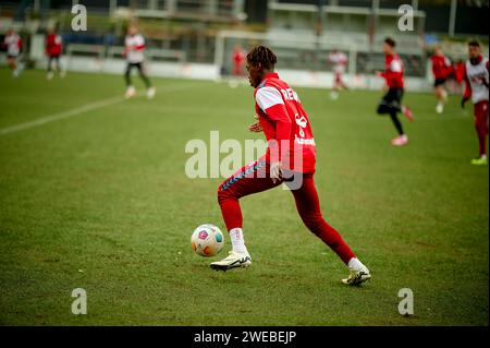 KÖLN, 24. JANUAR 2024: Justin Diehl, Praxis 1. FC Köln in Geissbockheim Stockfoto