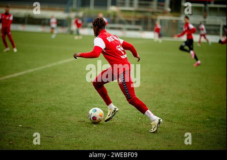 KÖLN, 24. JANUAR 2024: Justin Diehl, Praxis 1. FC Köln in Geissbockheim Stockfoto