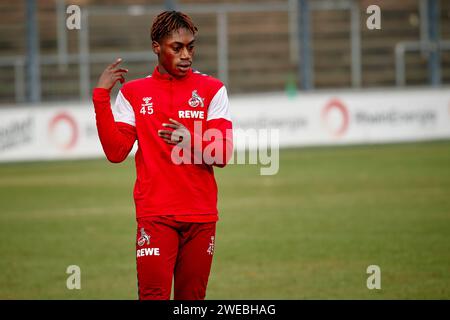 KÖLN, 24. JANUAR 2024: Justin Diehl, Praxis 1. FC Köln in Geissbockheim Stockfoto