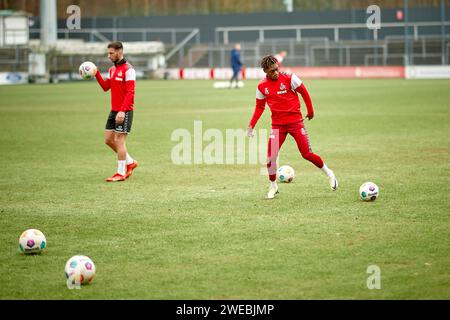 KÖLN, 24. JANUAR 2024: Justin Diehl, Praxis 1. FC Köln in Geissbockheim Stockfoto