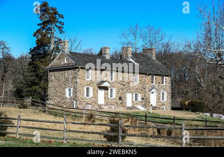 Historisches Thompson - Neely House, das während des Unabhängigkeitskrieges von der Kontinentalarmee als Krankenhaus genutzt wurde. Stockfoto