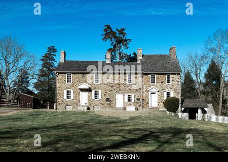 Historisches Thompson - Neely House, das während des Unabhängigkeitskrieges von der Kontinentalarmee als Krankenhaus genutzt wurde. Stockfoto