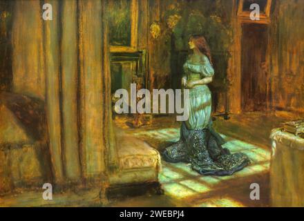 The Eve of Saint Agnes (1863) Gemälde von John Everett Millais Stockfoto