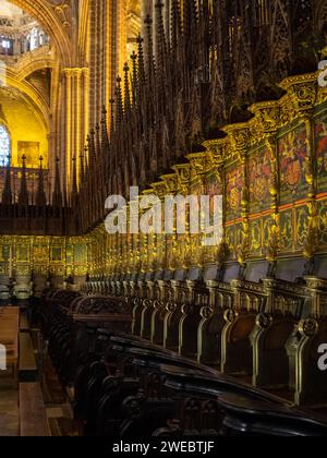 Chor der Kathedrale von Barcelona Stockfoto